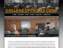 Tablet Screenshot of collegeofficialscamp.com